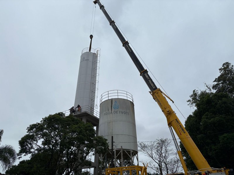 Água de Ivoti instala novos reservatórios de água em vários pontos da cidade